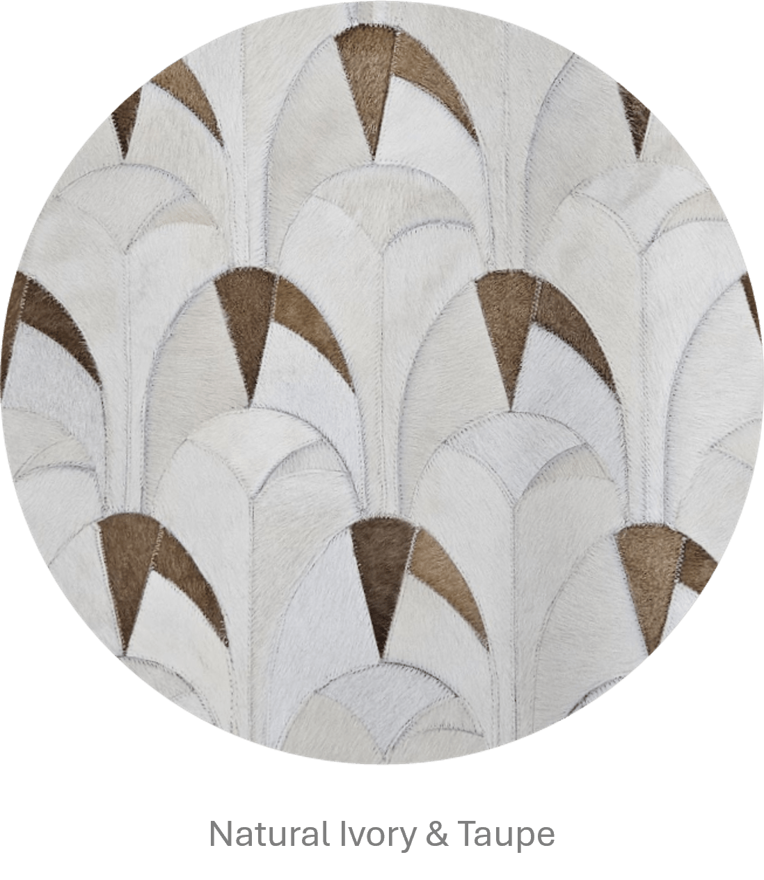 Handmade Art Deco Cowhide Rug