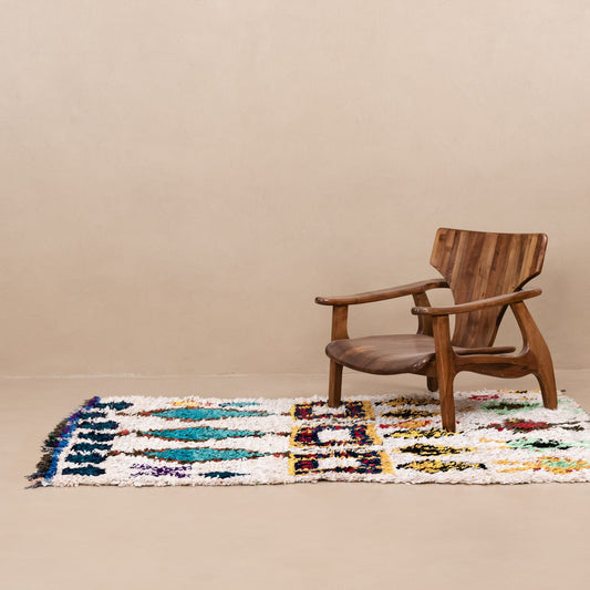 OuedLaou | Vintage Boucherouite Rug boucherouite rug Benisouk