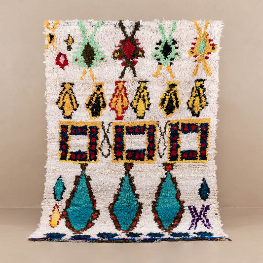 OuedLaou | Vintage Boucherouite Rug boucherouite rug Benisouk