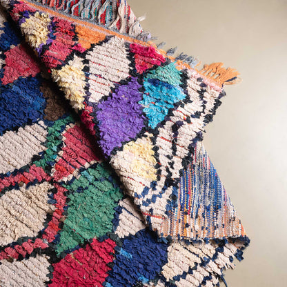 Fatma | Vintage Boucherouite Rug boucherouite rug Benisouk