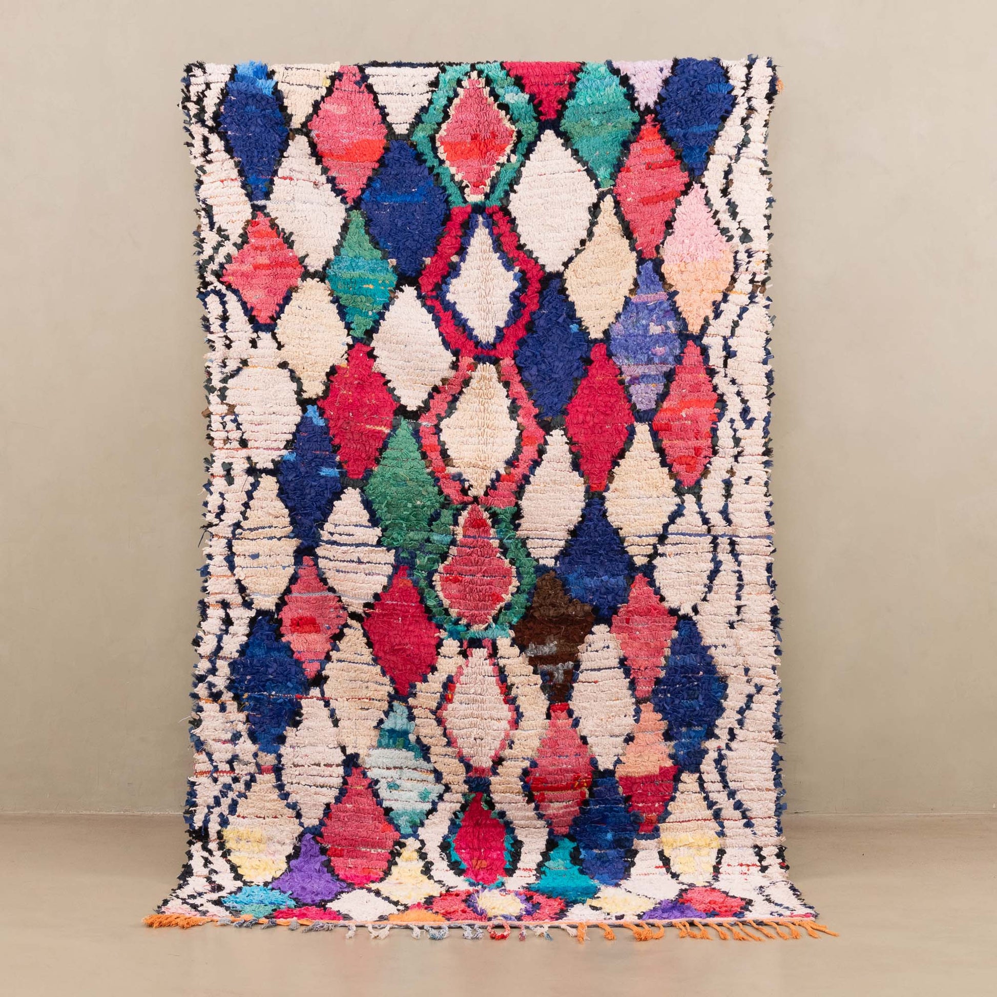 Fatma | Vintage Boucherouite Rug boucherouite rug Benisouk