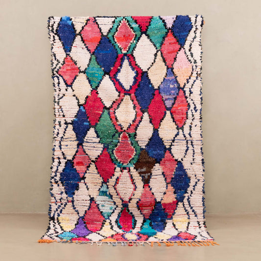 Fatma | Vintage Boucherouite Rug boucherouite rug Benisouk