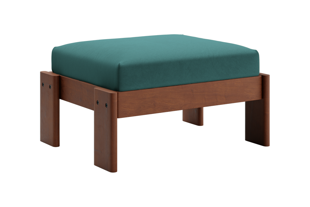 The Bacana Ottoman in Recycled Velvet