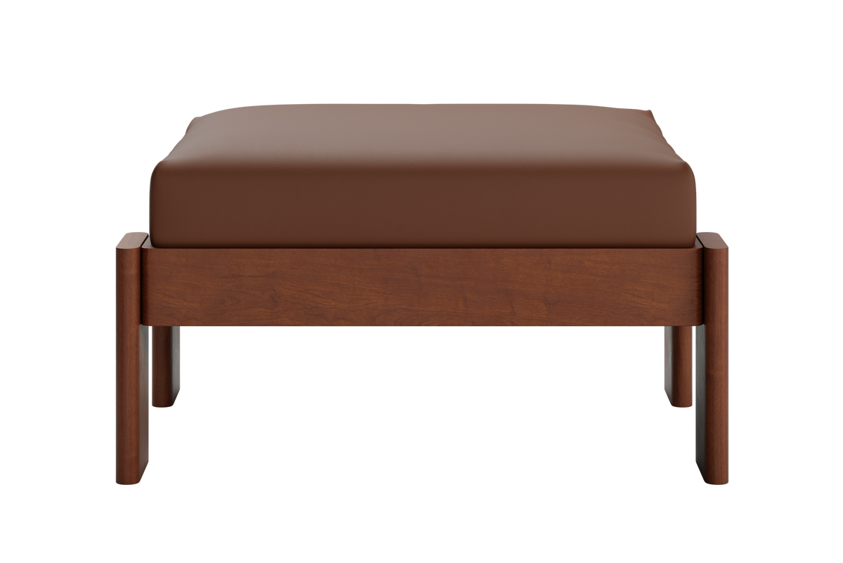 The Bacana Ottoman in Cactus Leather
