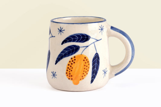 Lemon Coffee Mug Set of 2 | Yellow Plate Casa Amarosa