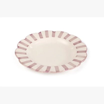 Ceramic stripe Salad Plate | Purple Cake stand Casa Amarosa