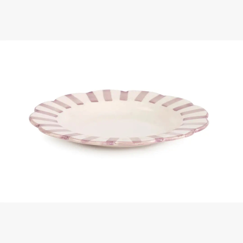 Ceramic stripe Salad Plate | Purple Cake stand Casa Amarosa