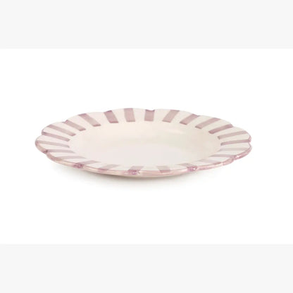Ceramic stripe Salad Plate | Purple Cake stand Casa Amarosa