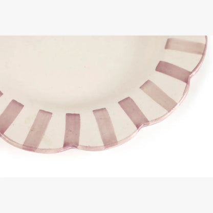 Ceramic stripe Salad Plate | Purple Cake stand Casa Amarosa