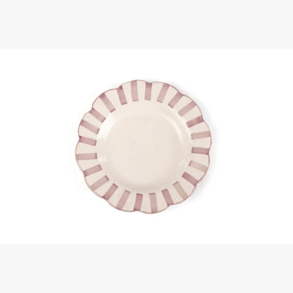 Ceramic stripe Salad Plate | Purple Cake stand Casa Amarosa