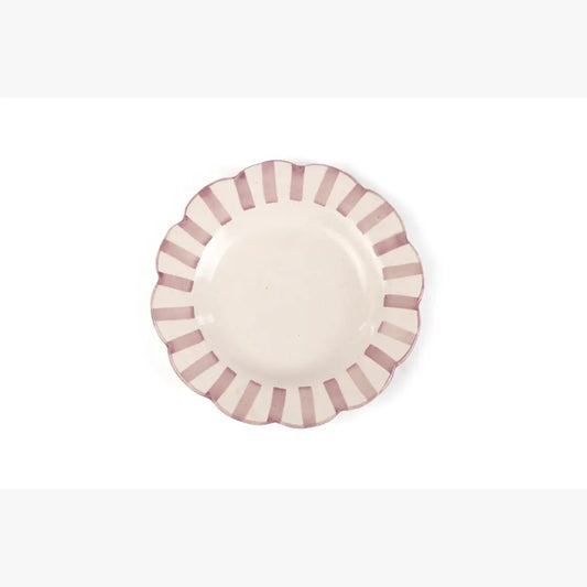 Ceramic stripe Salad Plate | Purple Cake stand Casa Amarosa