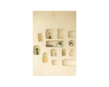 Nordic Style U-Shaped Concrete Candle Holder | Light Green Candle Holders Casa Amarosa