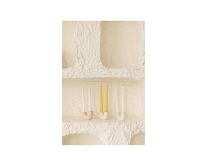 Nordic Style U-Shaped Concrete Candle Holder | Pink Candle Holders Casa Amarosa