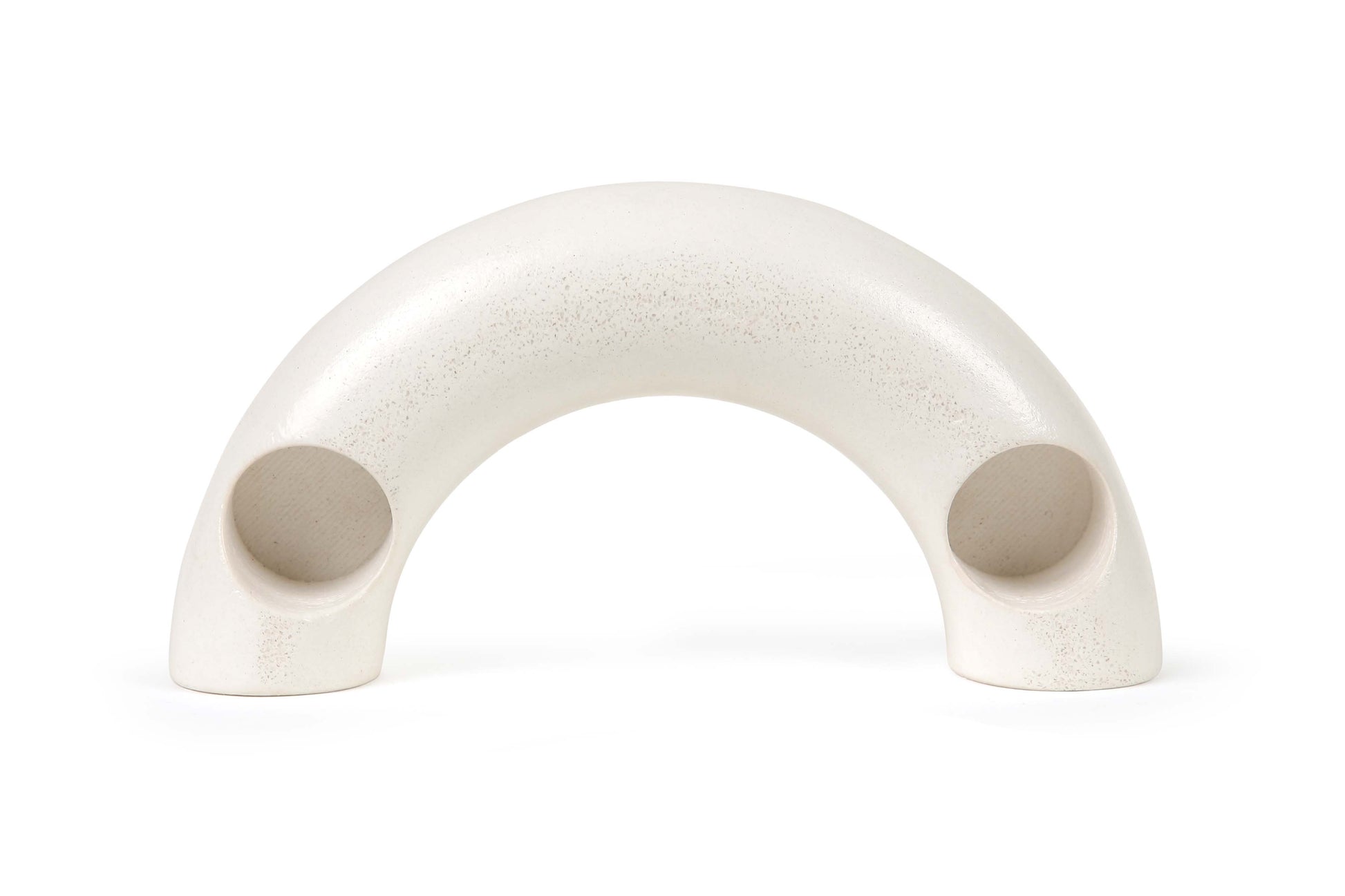 Nordic Style "C" Shaped Concrete Candle Holder | Ivory Candle Holders Casa Amarosa