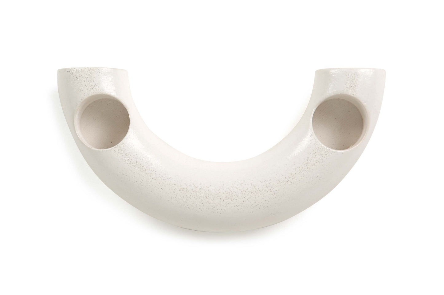 Nordic Style "C" Shaped Concrete Candle Holder | Ivory Candle Holders Casa Amarosa