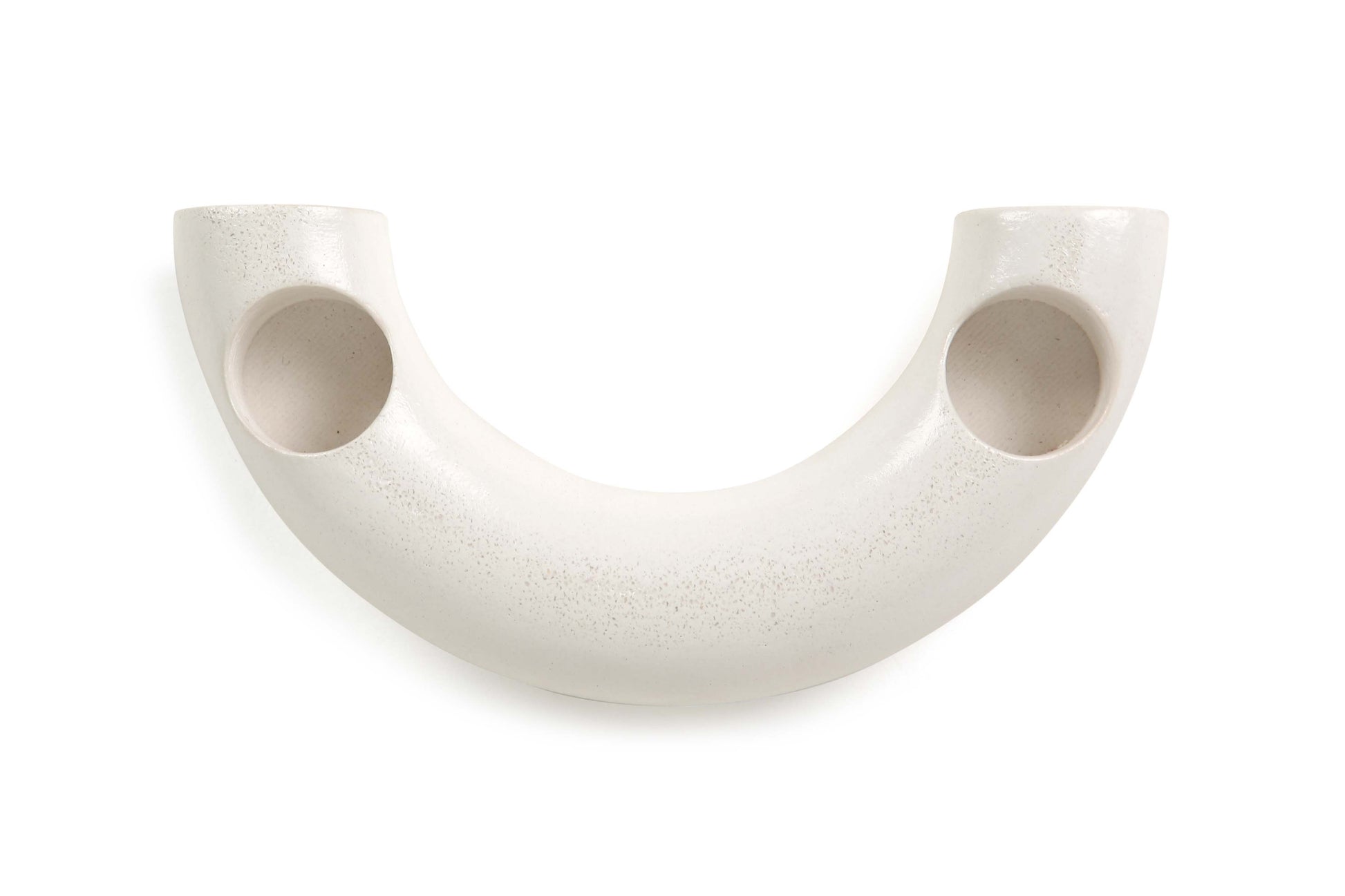 Nordic Style "C" Shaped Concrete Candle Holder | Ivory Candle Holders Casa Amarosa