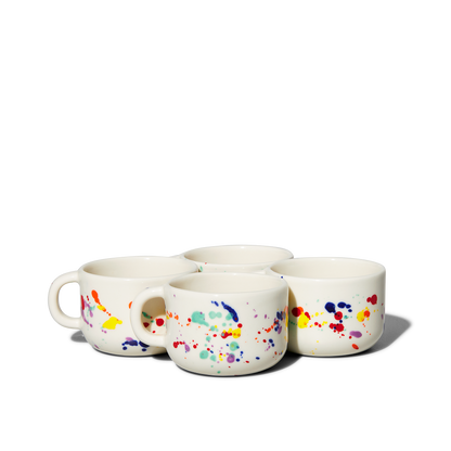 Cappuccino Cup in Confetti Coffee & Tea Cups Felt+Fat Confetti 4-Pack