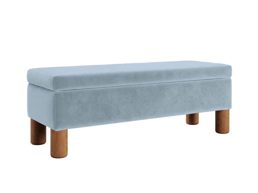 The Essential Storage Bench in Recycled Velvet