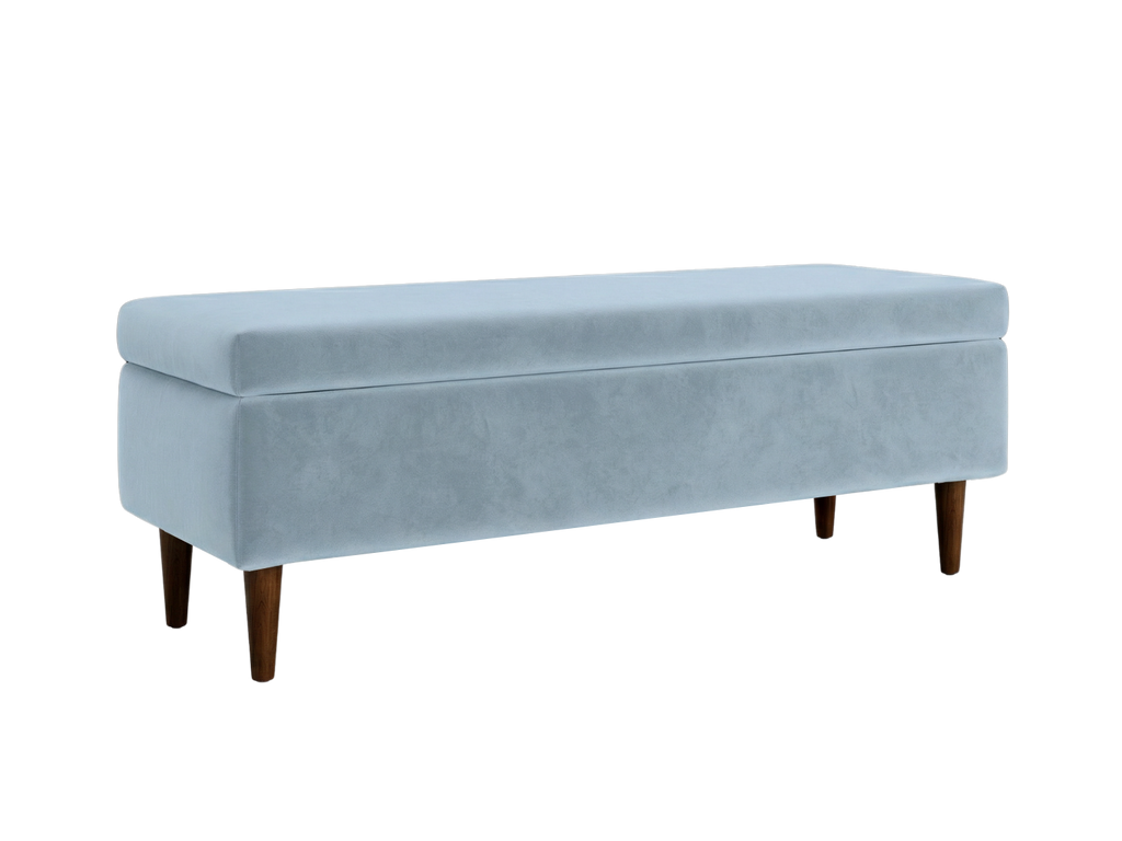 The Essential Storage Bench in Recycled Velvet