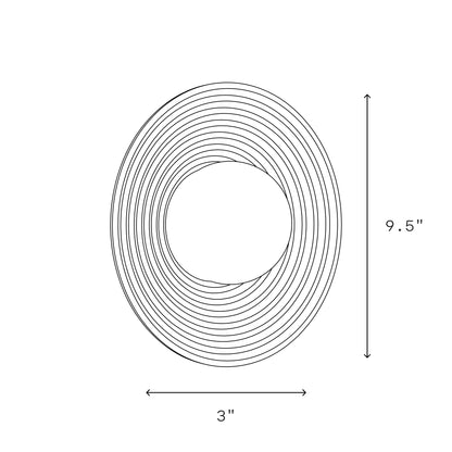 Echo Sconce design features concentric circle pattern, perfect for artisan handcrafted decor.