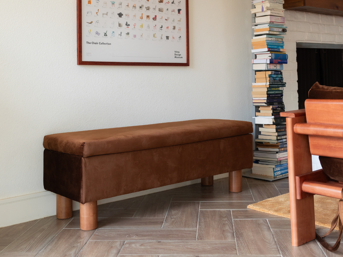 The Essential Storage Bench in Recycled Velvet