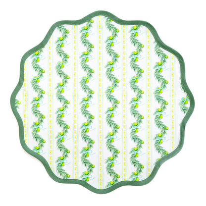 Round Scalloped Placemat | In a Pear Tree