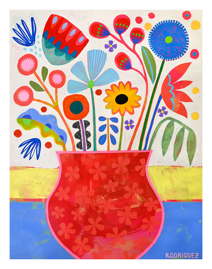 FLOWER VASE STUDY 2 PRINT print Marianne Angeli Rodriguez Gallery