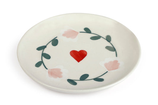 Ceramic Dessert Plate | Set of 4 | Amour Petal Plate Casa Amarosa