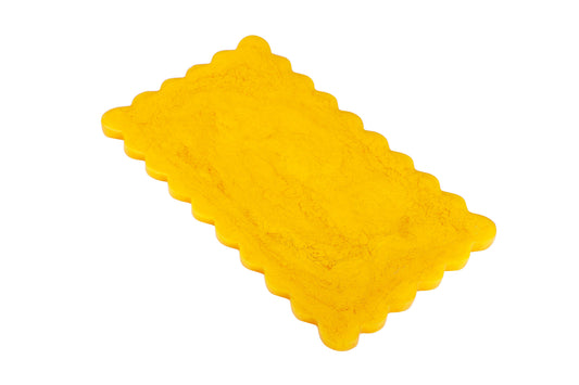 Scallop Rectangular Resin Cheese Board | Mustard cheese board Casa Amarosa