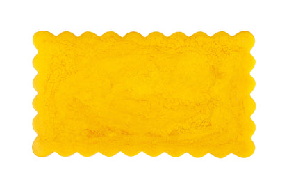 Scallop Rectangular Resin Cheese Board | Mustard cheese board Casa Amarosa