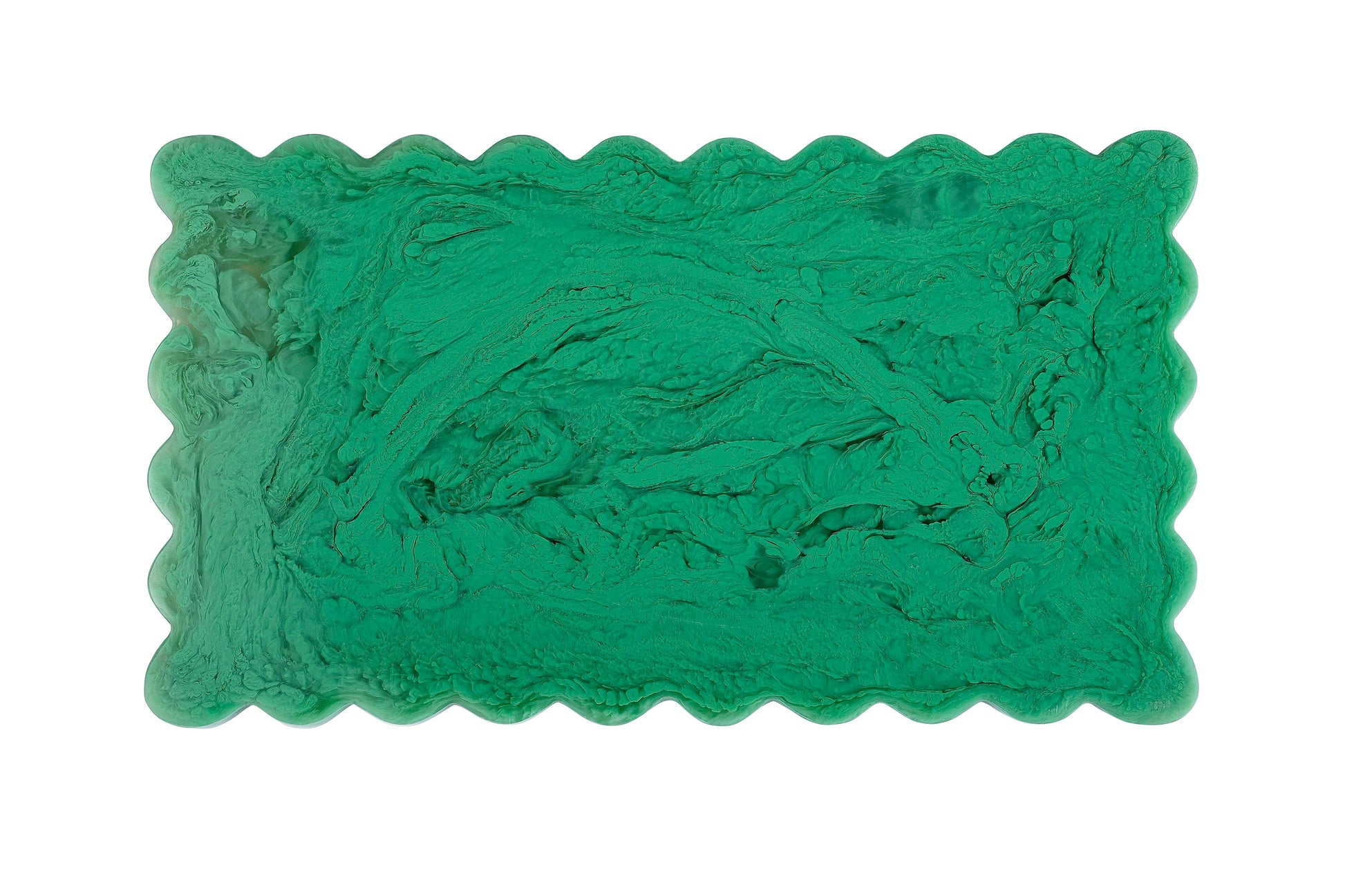 Scallop Rectangular Resin Cheese Board | Green cheese board Casa Amarosa