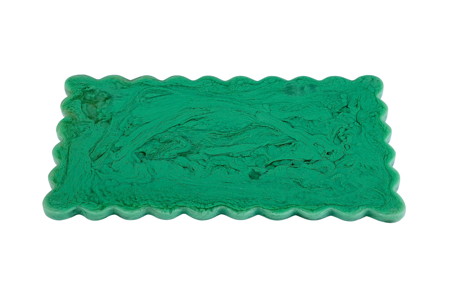 Scallop Rectangular Resin Cheese Board | Green cheese board Casa Amarosa
