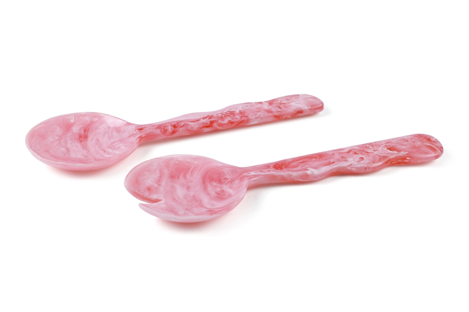 Resin Salad Server Set of 2 | Pink salad server Casa Amarosa