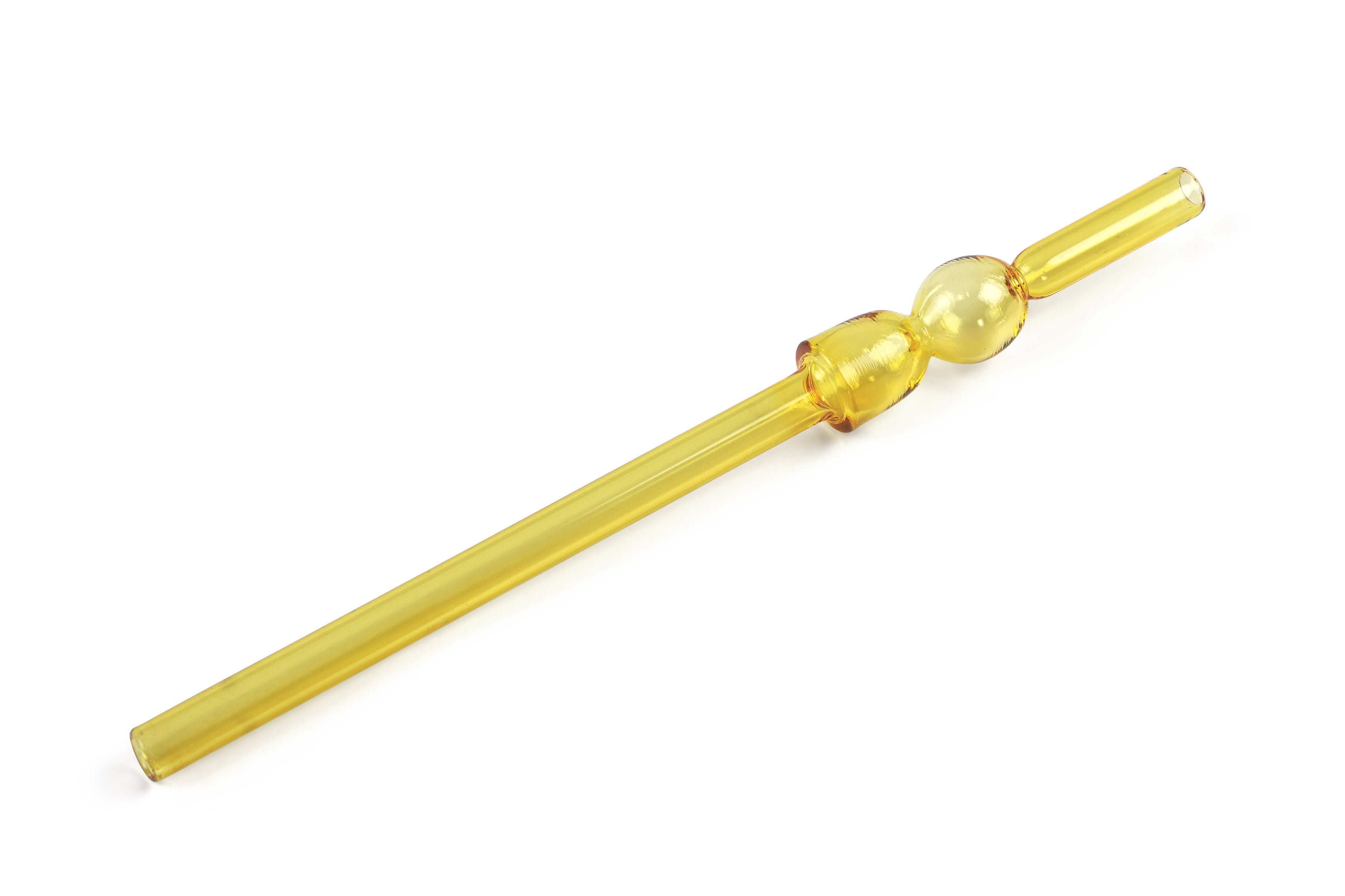 Glass Straw -Yellow (Set of 6), 8 x 1 Inches straw Casa Amarosa