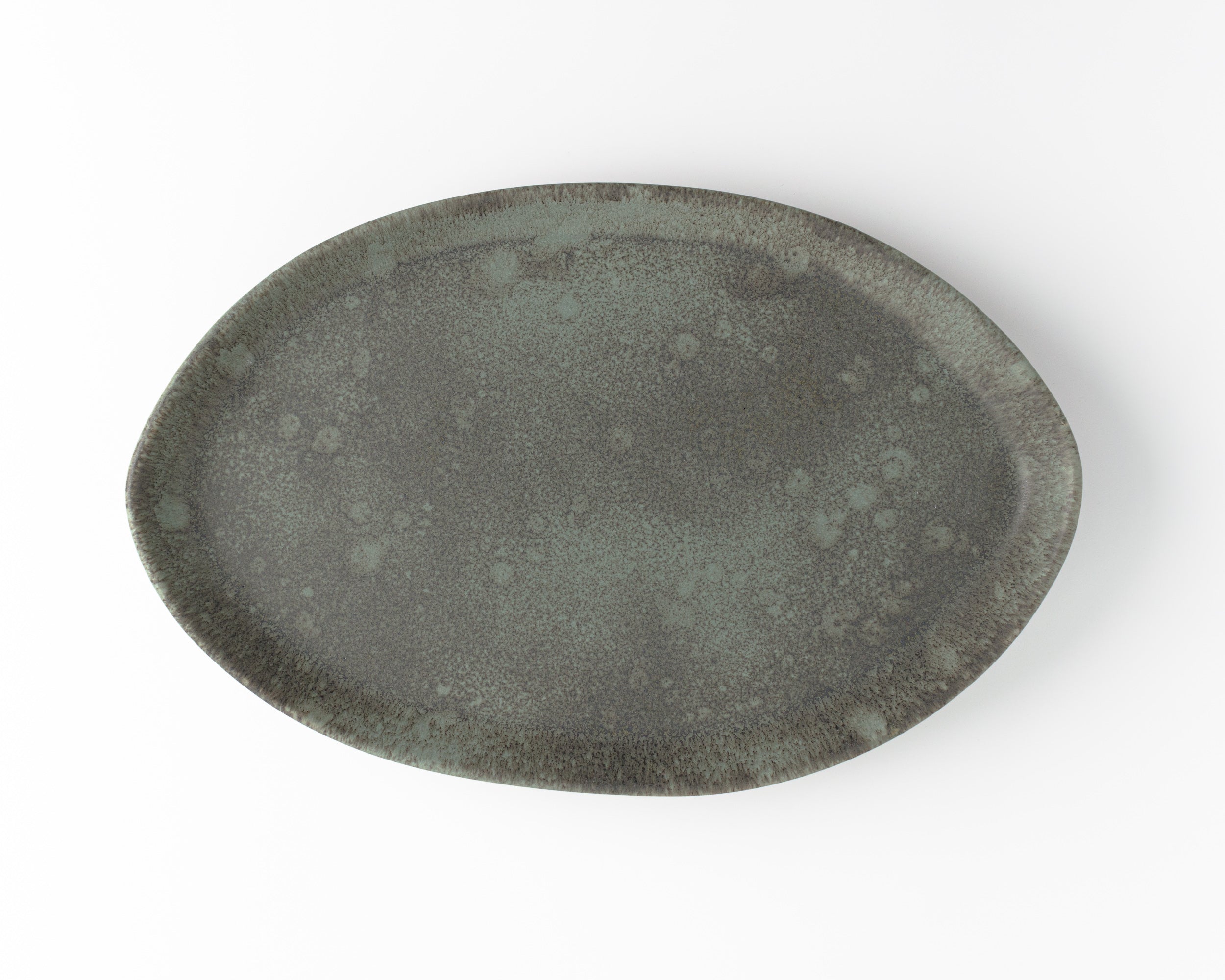 Porcelain Oval Platter Serving Haand Concrete