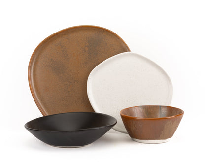 4 Piece Ripple Dinner Setting Set Haand Piedmont