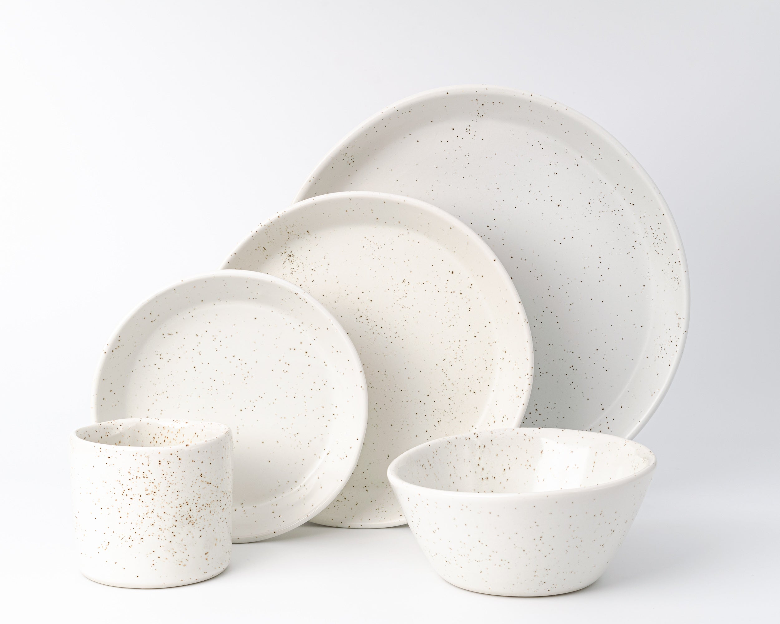 5 Piece Skali Coupe Dinner Setting Set Haand Birch