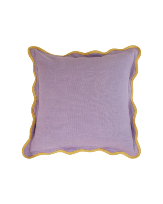 Handwoven Scallop Accent Cushion | Lavender Cushion Casa Amarosa