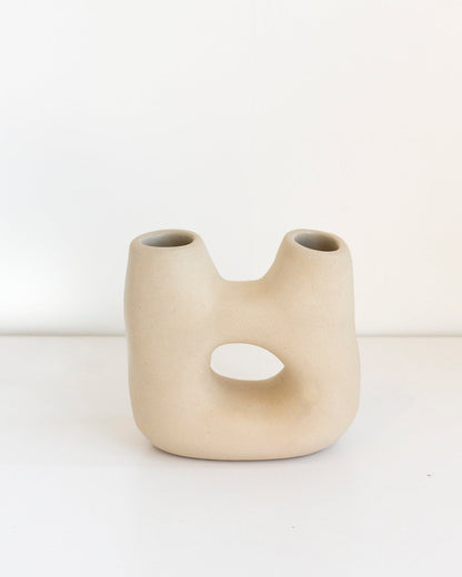 Dual Clay Vase - Natural Vases atacama home