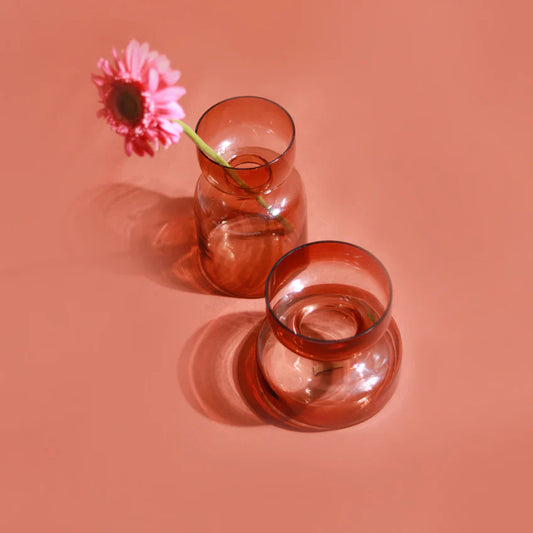 Slate Brown Handblown Glass Vase | Tall vase Casa Amarosa