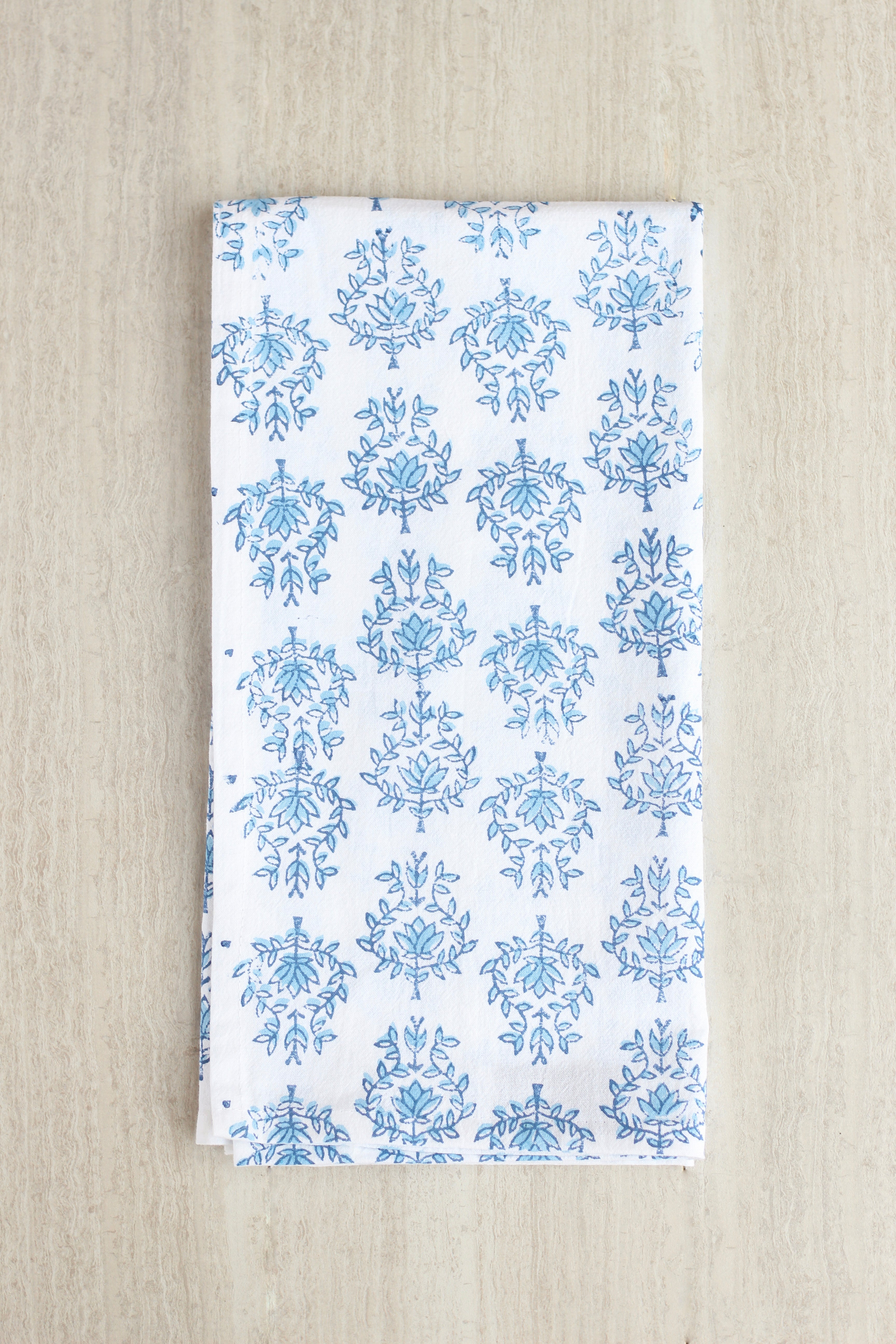 Lotus Tea Towel Set | Navy & Uniform Blue The Mended Company