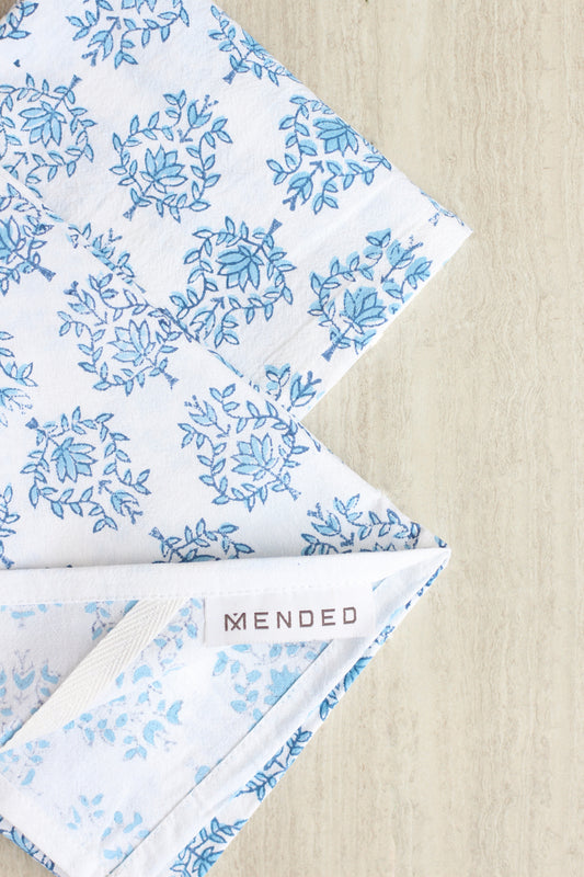 Lotus Tea Towel Set | Navy & Uniform Blue The Mended Company