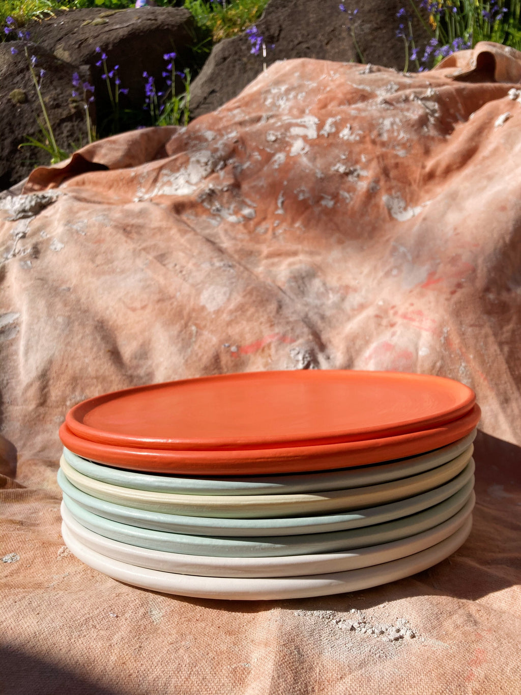 10" Matte Orange Dinner Plate Plates Beau Rush Ceramics