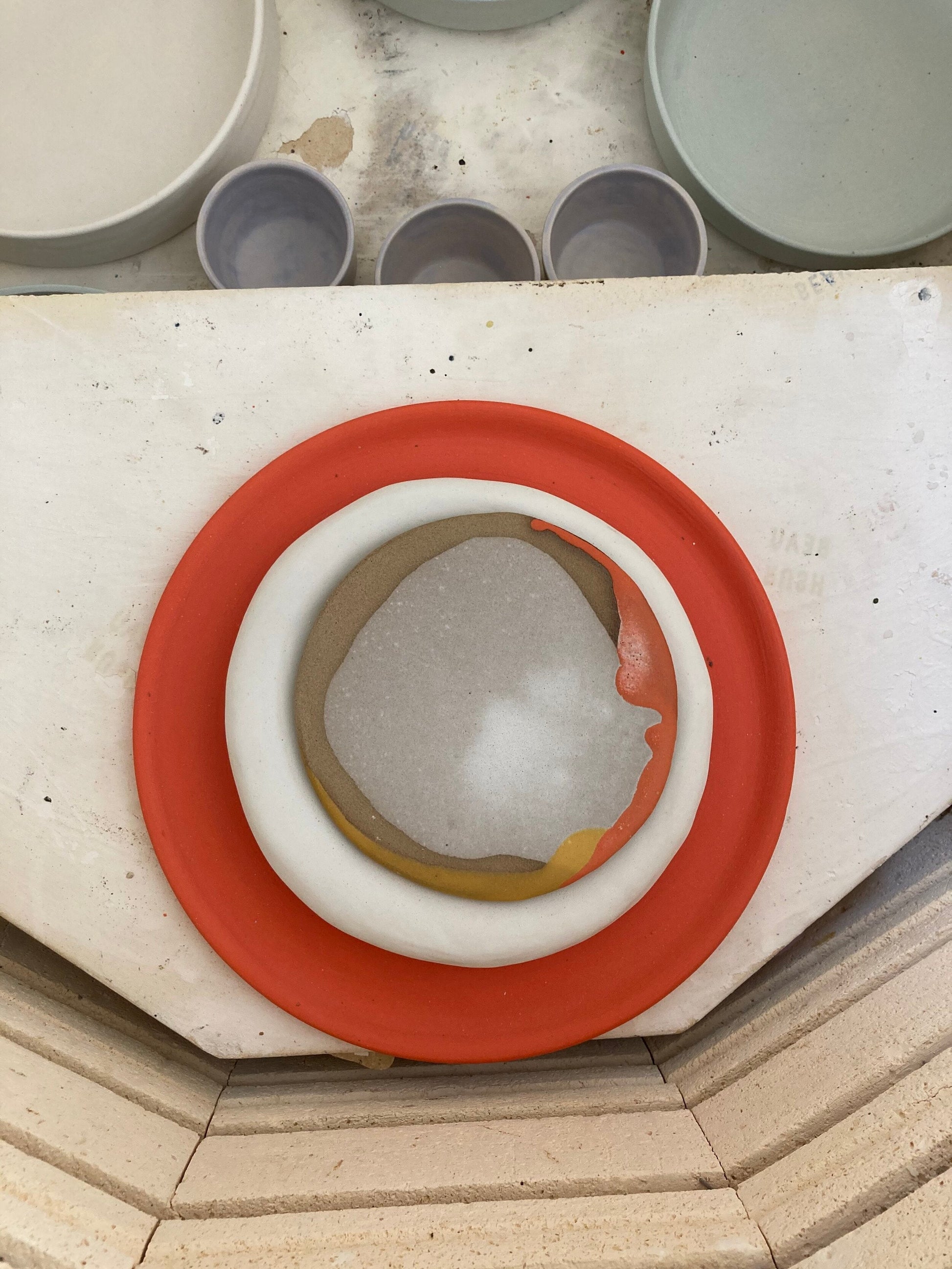 10" Matte Orange Dinner Plate Plates Beau Rush Ceramics