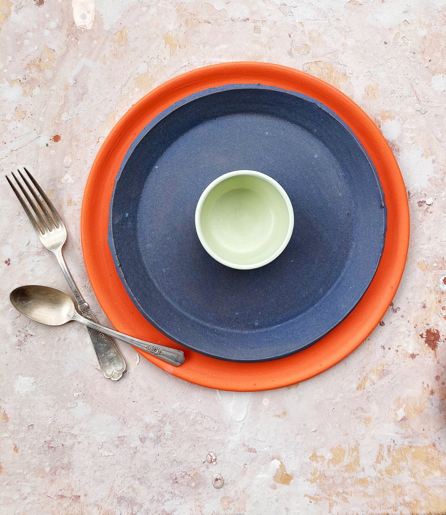 10" Matte Orange Dinner Plate Plates Beau Rush Ceramics