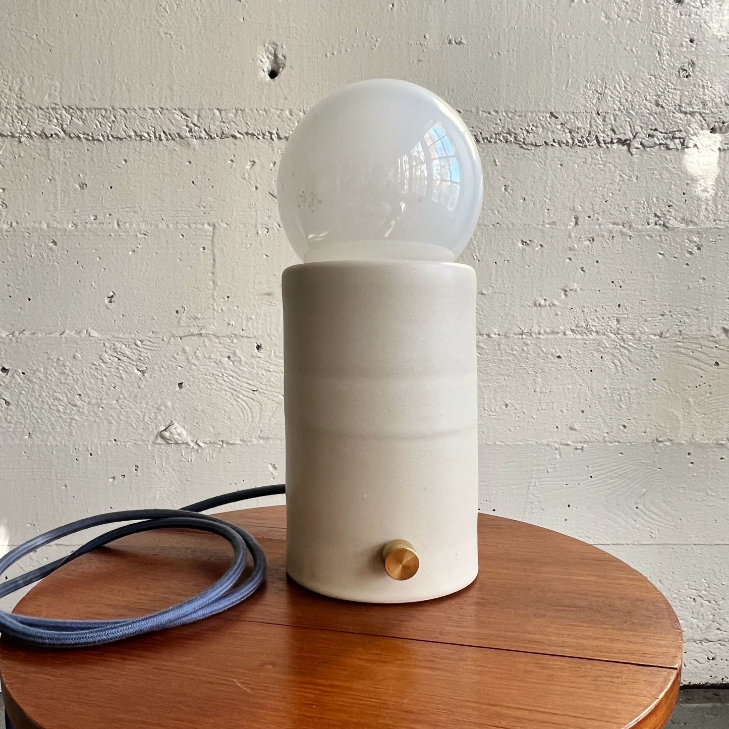 Pillar Lamp in Bone | Handcrafted Ceramic Table Lamp