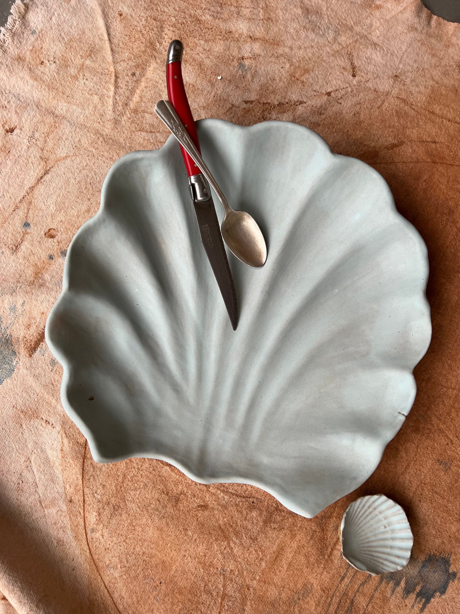 Large Shell Platter | Made-to-Order Stoneware Serving Platter Platter Beau Rush Ceramics