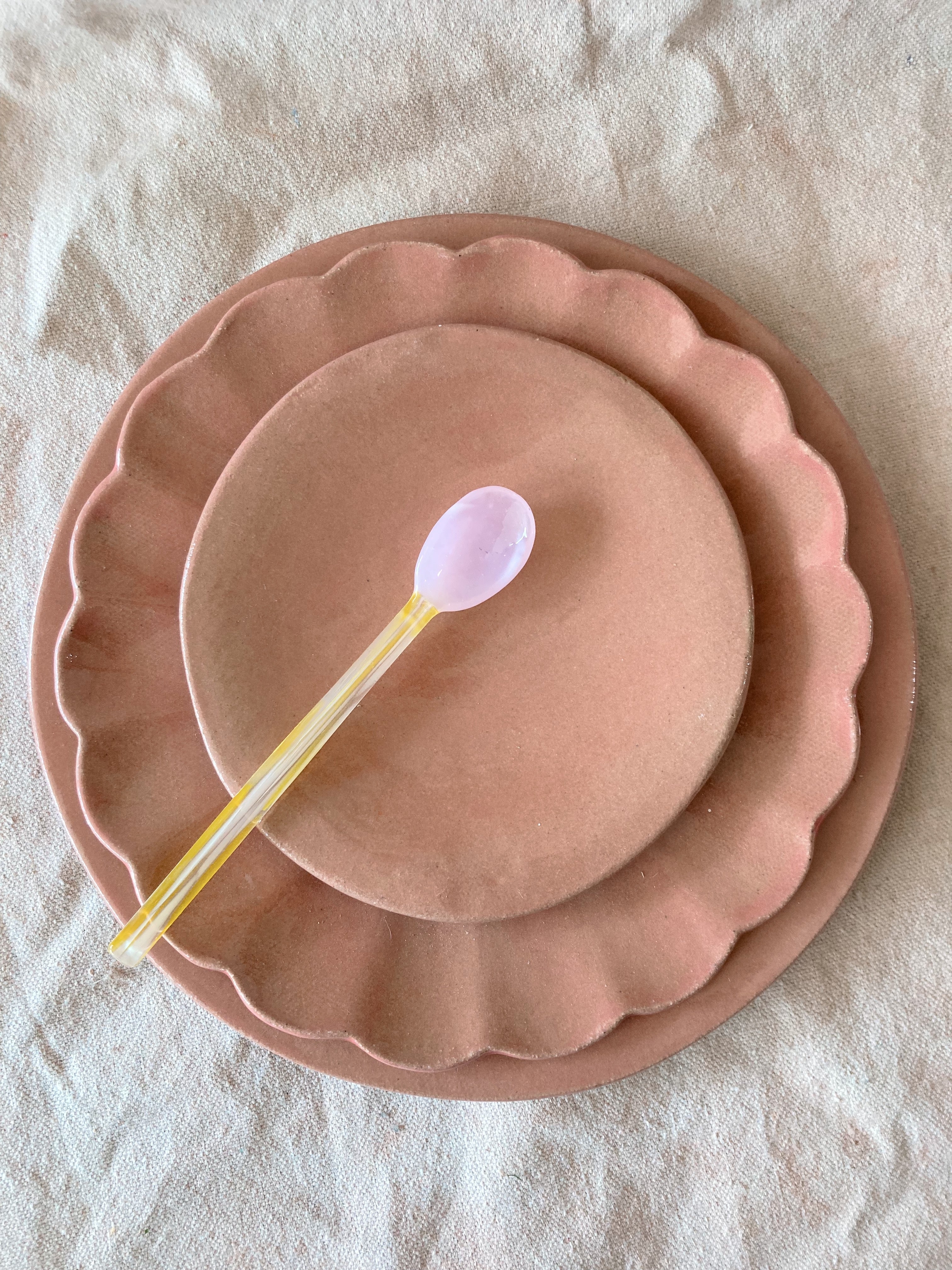 Flower Plate Plates Beau Rush Ceramics Desert dust