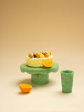 Scallop Resin Cake Stand | Green Cake stand Casa Amarosa
