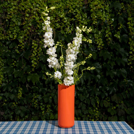 Tall Ceramic Vase in Persimmon